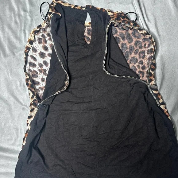 ZARA Leopard Print Women's Zipper Detail Shirt - Picture 5 of 9